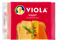 Сыр плавленый Viola Чеддер в ломтиках 45%, 140г