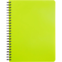 Бизнес тетрадь Attache Bright colours Лайм, А5, 96 листов, в клетку, на спирали, пластик
