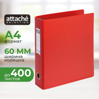 Папка на 4-х кольцах А4 Attache красная, 60 мм, 1244-09