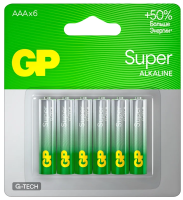 Батарейки GP Super Aaa, 6шт