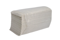 Бумажные полотенца Vclean листовые, V-сложения, 1 слой, серые, 21х21.5см