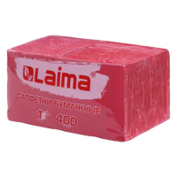 Салфетки бумажные Laima Big Pack 24х24, 400шт, 1 слой, красные