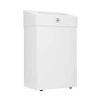 Мусорное ведро Merida Stella R KSB107.R, 12л, белое, металлическое