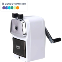 Точилка механическая Deli 1 отверстие, со струбциной, ассорти