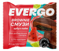 Пирожное протеиновое Evergo брауни смузи арбуз с лаймом, 40г