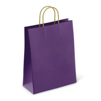 Крафт-пакет бумажный 'Dark violet' 26х15х35 см, с кручеными ручками, 80 г/м2, моноцвет, 112405