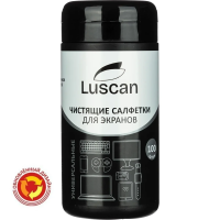 Салфетки чистящие для мониторов Luscan Selection Professional 100шт/уп, в тубе