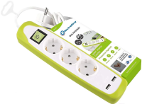 Удлинитель Electraline USB2 ЧС 3 гнезда, 2м