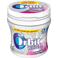 Жевательная резинка Orbit White Bubblemint без сахара, 68г
