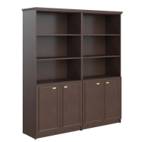 Шкаф высокий Skyland Raut RHC 180.5, венге магия, 1808х466х2023мм, высокий, с малыми глухими дверьми, двухсекционный