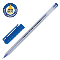 Шариковая ручка Pensan 1005 синяя, 0.8мм, прозрачный корпус
