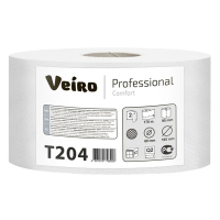 Туалетная бумага Veiro Professional Comfort 2 слоя, 170м, белая, T204