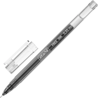 Ручка гелевая Attache Free ink черная, 0.35мм, бесстержневая, прозрачный корпус
