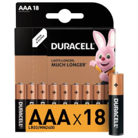 Батарейка Duracell Basic AAA LR03, 1.5В, алкалиновая, 18шт/уп