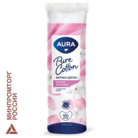 Ватные диски Aura Beauty 100шт, прошитые
