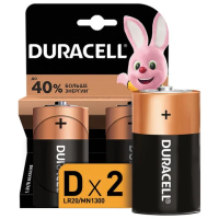 Батарейка Duracell Basic D LR20, 1.5В, алкалиновые, 2шт/уп