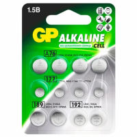 Батарейки НАБОР 12 шт. (А76 – 4 шт., 177 – 4 шт., 189 – 2 шт., 192 – 2 шт.), GP Alkaline, блистер, A