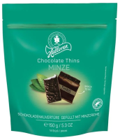 Мини-шоколад Halloren Thins мята, 150г