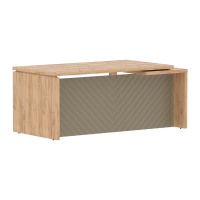 Стол руководителя TLCT 189(L) Дуб Бофорд Z/Капучино 1800х900х750 TORR LUX