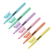 Набор текстовыделителей Kores High Liner Pastel 1-4мм, 6 цветов