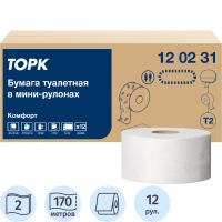 Туалетная бумага Tellus (tork) Advanced T2, 2 слоя, 170м, белая, 120231