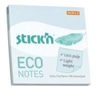 Cамоклеящийся блок Stick`n ECO 21747, 76x76 100л пастель голубой