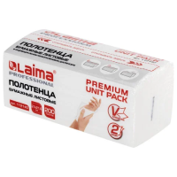 Бумажные полотенца Laima Premium Unit Pack H3, 2 слоя, V-сложение, 200лист, белые