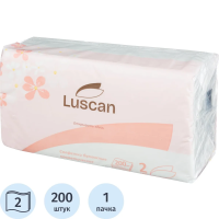 Салфетки косметические в пленке LUSCAN 2сл. 200 листов