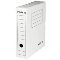 Архивный короб Staff белый, 325х260х75мм, с клапаном