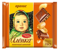 Шоколад Красный Октябрь с арахисом, 70г