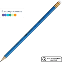 Карандаш чернографитный Koh-I-Noor Oriental 1372 HB, заточенный, с ластиком