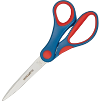 Ножницы Kores Softgrip 17см, красно-черные, эргономичные ручки, 35217