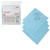 Салфетки VILEDA PROFESSIONAL 'МикронКвик' КОМПЛЕКТ 5 шт., микроволокно, синий, 38х40 см, 170635