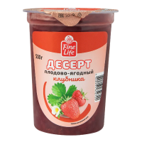 Fine Life Десерт плодово-ягодный с клубникой, 500г