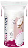 Диски ватные Cleanic Pure Effect овальные, 40шт