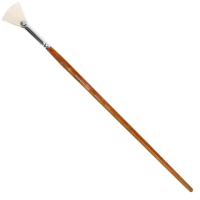 Кисть художественная профессиональная BRAUBERG ART 'CLASSIC', щетина, веерная, № 8, длинная ручка, 2