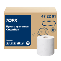 Туалетная бумага Tellus (tork) Advanced (SmartOne мини) Т9 с центральной вытяжкой, 2 слоя, 130м, белая, 472261