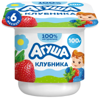 Творог детский Агуша Клубника 3.9% с 6 месяцев, 100г