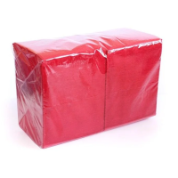 Салфетки бумажные Big Pack 24х24см, 400шт, 1 слой, красные
