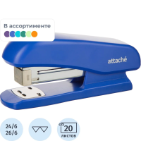 Степлер Attache Eco №24/4, №26/6, до 20 листов, ассорти