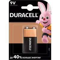 Батарейка Duracell 6LR61 Крона, 9В, алкалиновая, 1шт