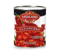 Перец Vitaland Халапеньо резаный красный, 3.1л