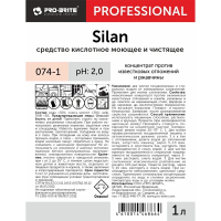 Очиститель для стиральных машин Pro-Brite Silan 1л, 074-1