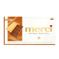 Шоколад Merci молочный с нежной орехово-кремовой начинкой, 112г