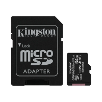 Карта памяти microSDXC 64 GB KINGSTON Canvas Select Plus, UHS-I U1, 100 Мб/с (class 10), адаптер, SDCS2/64GB