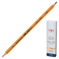 Карандаш двухцветный КРАСНО-СИНИЙ, KOH-I-NOOR, 1 шт., шестигранный, грифель 3,2 мм, натуральное дерево, 3433, 34330EG013KS