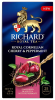 Чай Richard Royal Cornelian cherry & Peppermint черный, 25 пакетиков
