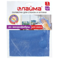 Салфетка хозяйственная Laima Офисная синяя, 30х30см, микрофибра