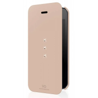 Чехол для Apple iPhone 5/5S White Diamonds Crystal Booklet розовое золото, натуральная кожа