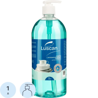Средство для мытья посуды Luscan 1л, антибактериальное